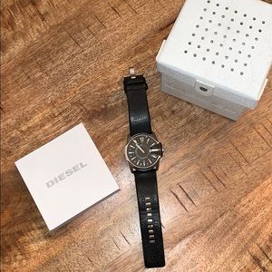 🔥HP🔥Diesel watch with black leather band